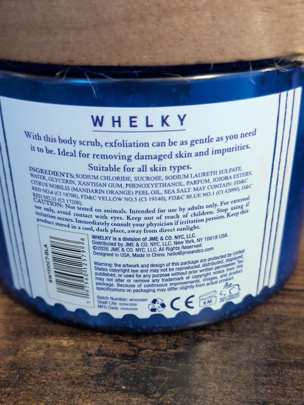High Tide Citrus & Sea Salt Scented Body Scrub - Blue Nice Gift For A Friend